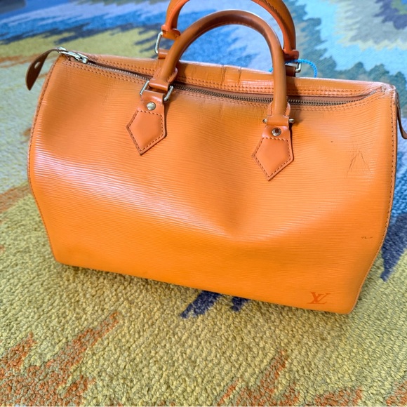 Louis Vuitton Orange Epi Leather Speedy Handbag - Picture 5 of 16